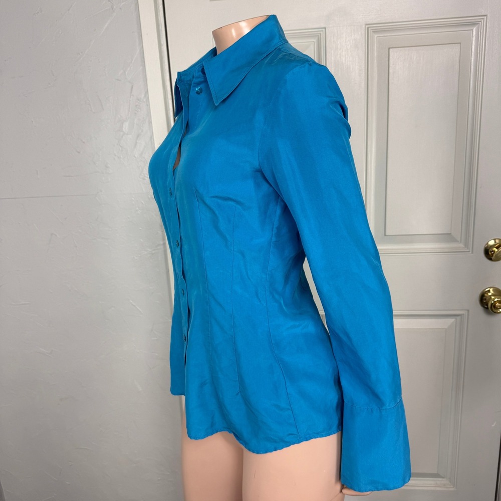 & Other Stories Women's Shirt XS 2 Silk Button Blouse Long sleeve Solid I4-18 - Picture 3 of 7